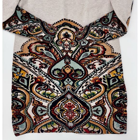 Chicos Womens Open Front Long Sweater Cardigan Medium (Size 1) Boho Earth Tones - Picture 9 of 11